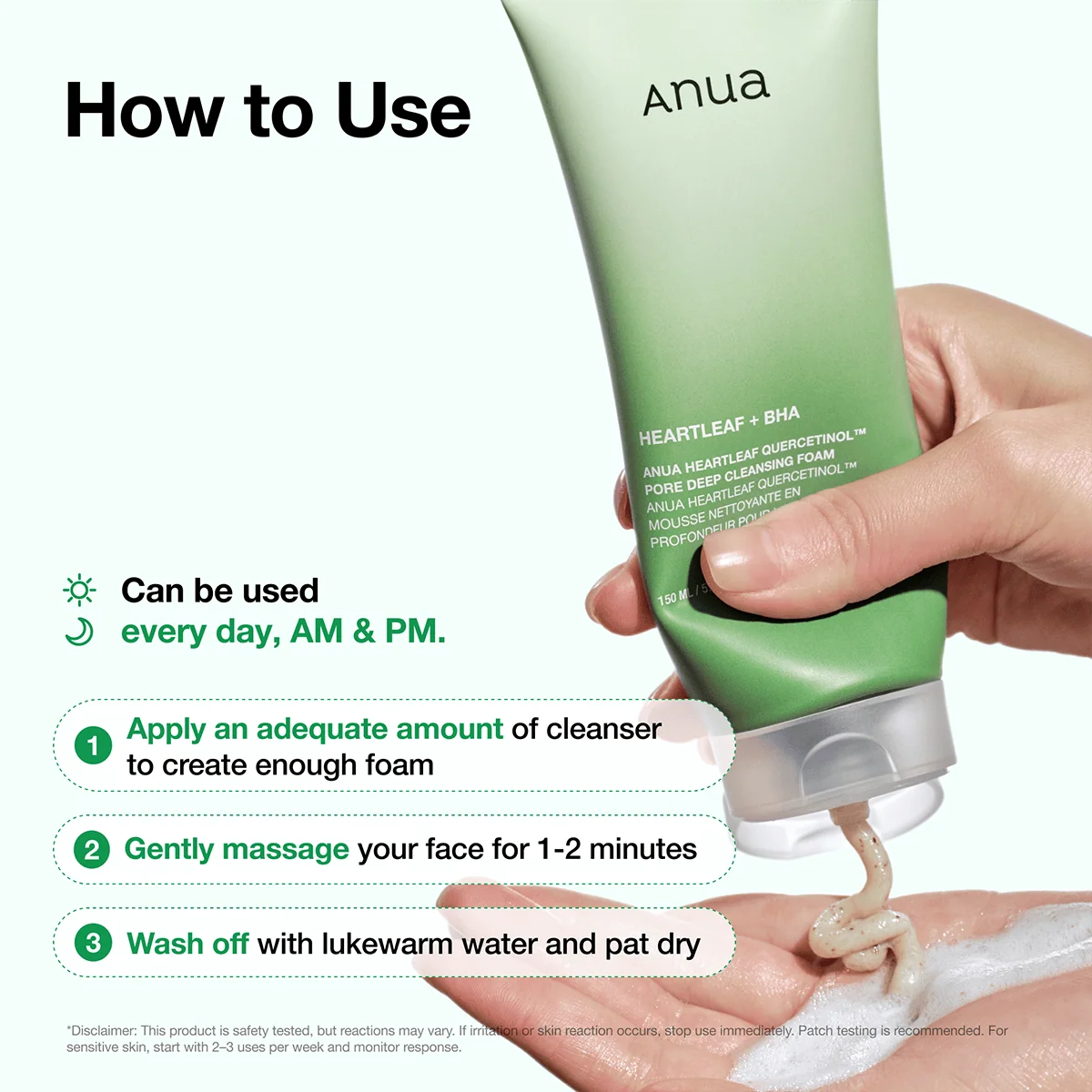 Anua heartleaf pore deep cleansing foam